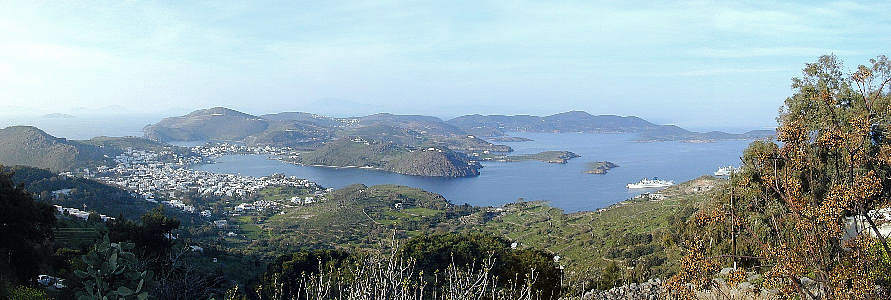 Patmos harbor pan